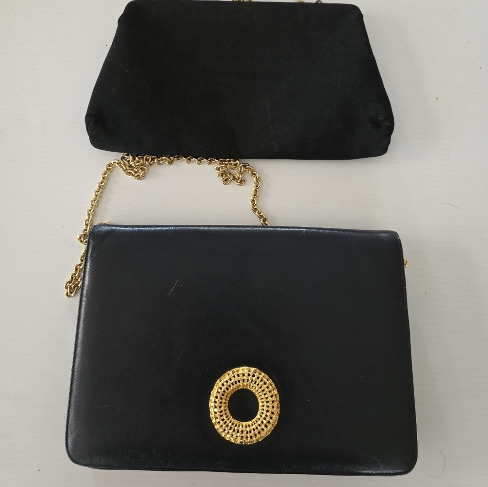 Lot Of 2 Elegant Black and Navy Women's Bags. Marle And HL